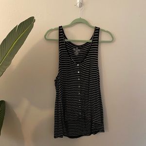 Black and White Striped Tank